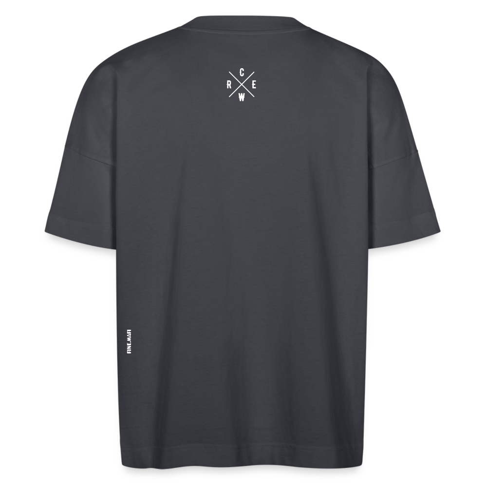 FINE.MAFI Unisex Oversize Bio-T-Shirt CREW - Indigoblau