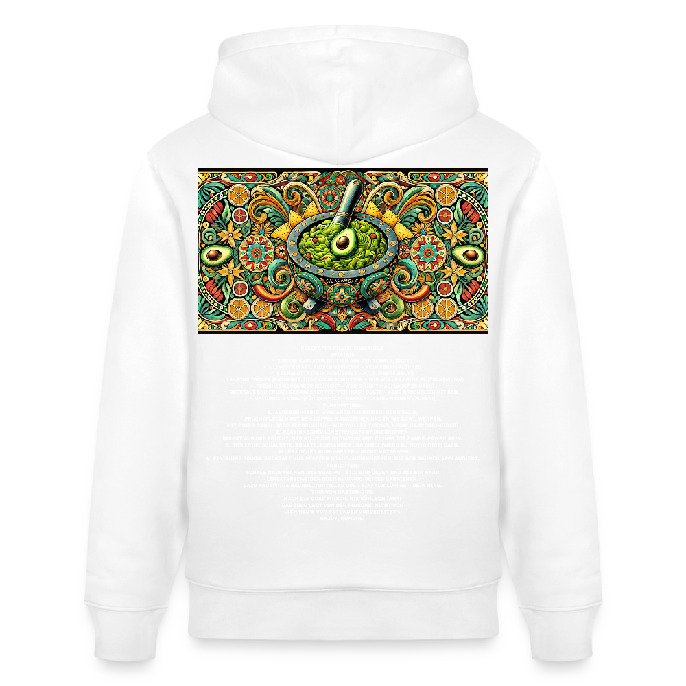 FOOD LOVE Unisex Bio-Hoodie Guaca - Weiß