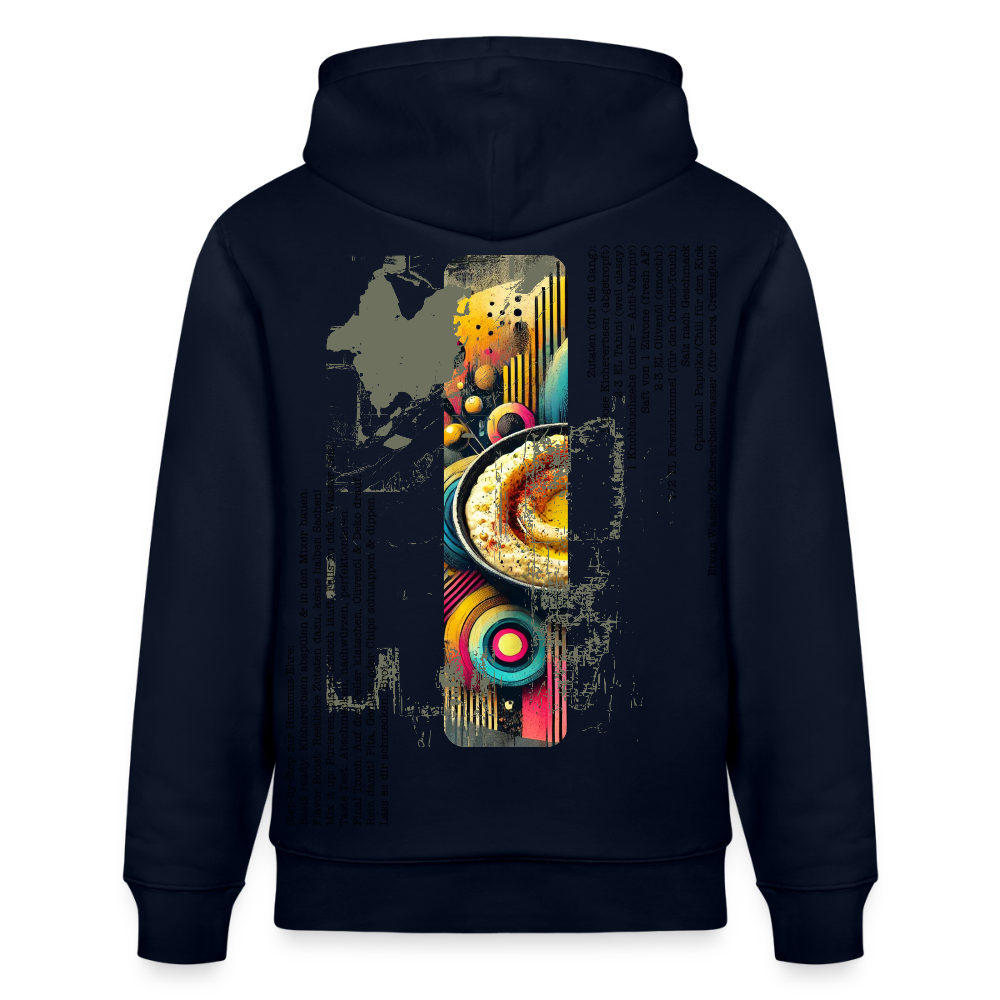 FOOD LOVE Unisex Bio-Hoodie Hummus - Navy