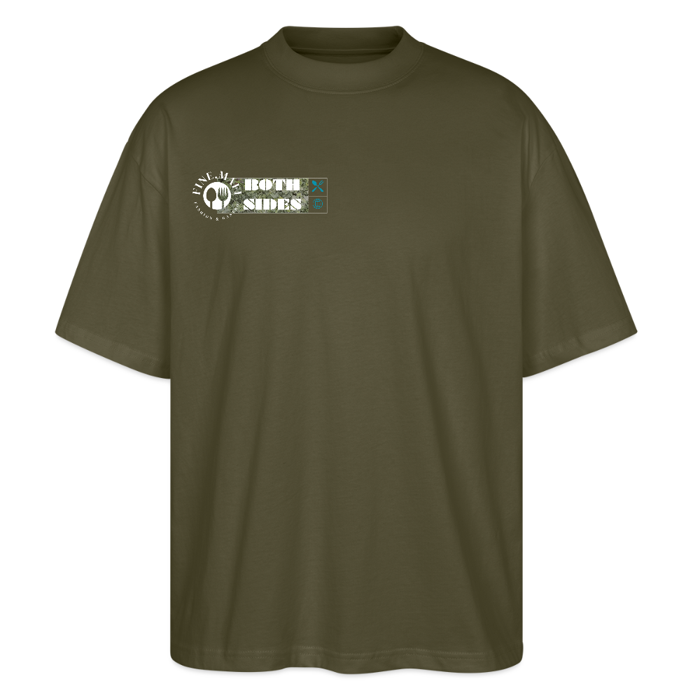 FINE.MAFI Oversized Unisex Bio T-Shirt Chicken - Khaki