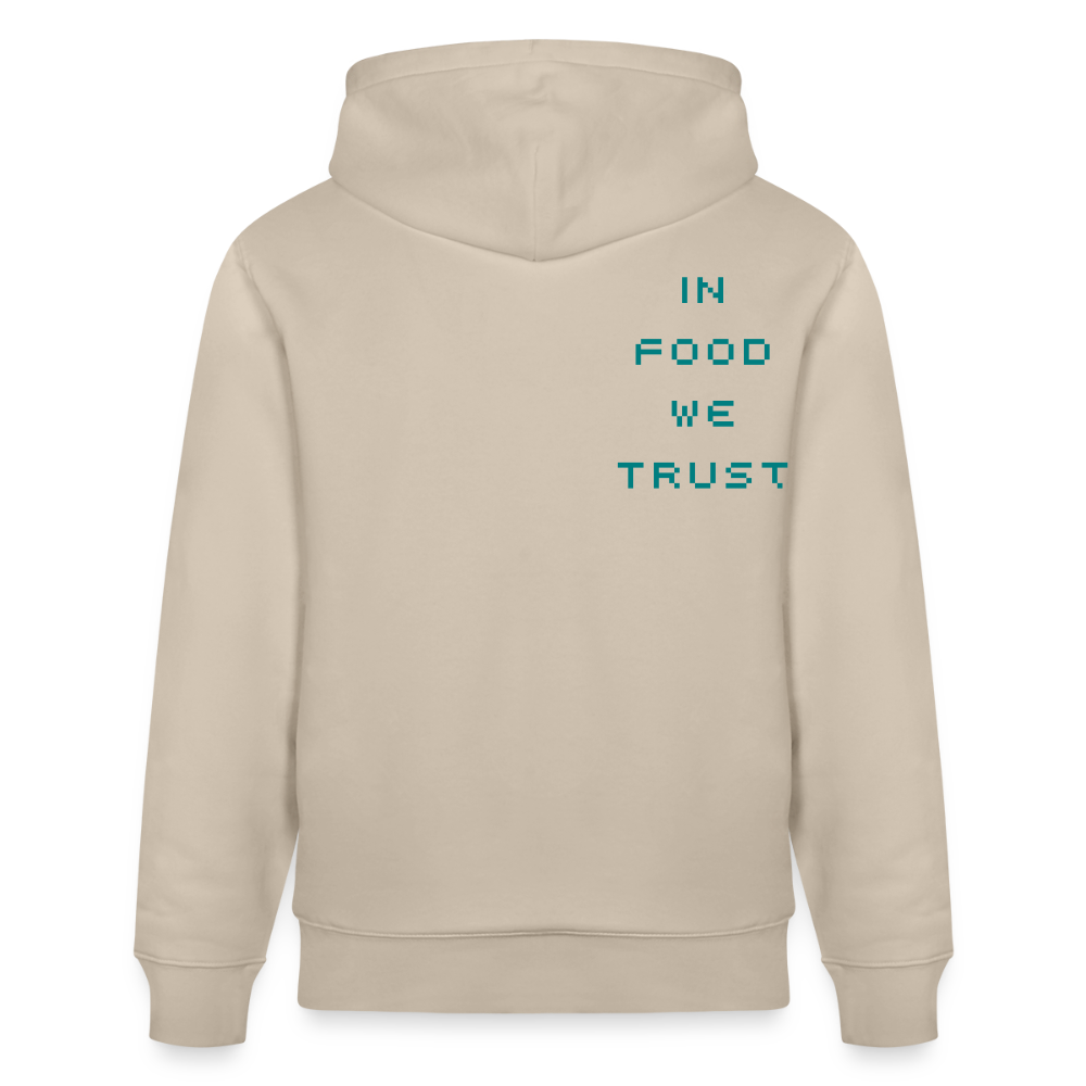 FINE.MAFI in Food we Trust Unisex Organic Hoodie - Beige