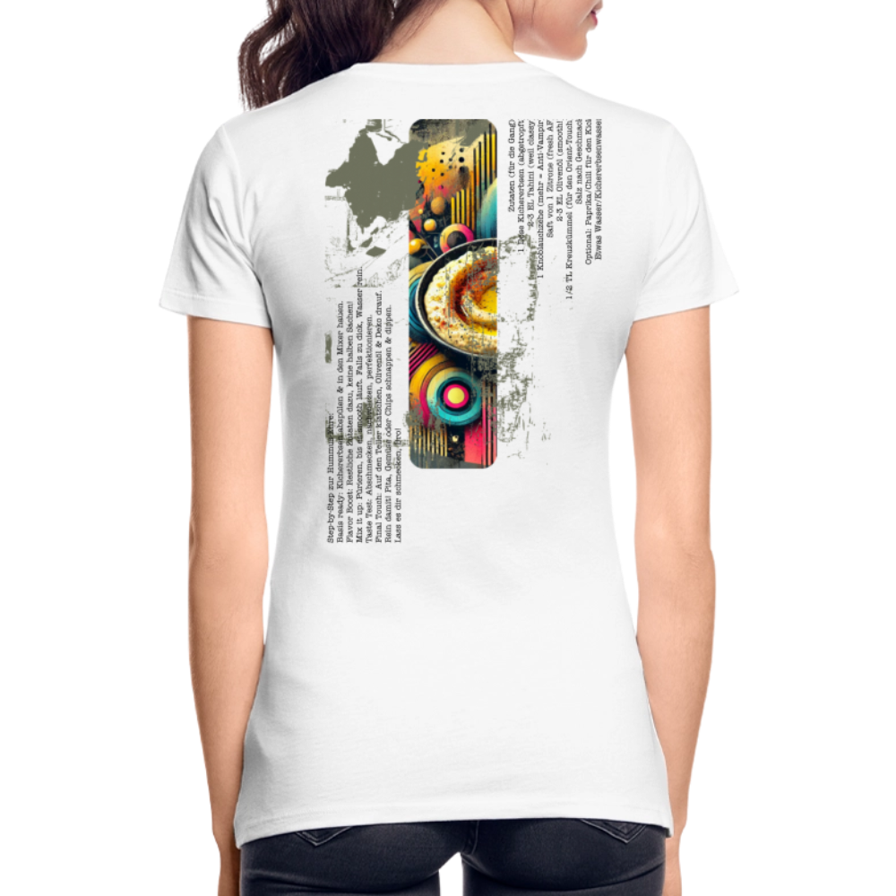 Frauen Premium Bio T-Shirt Hummus - Weiß
