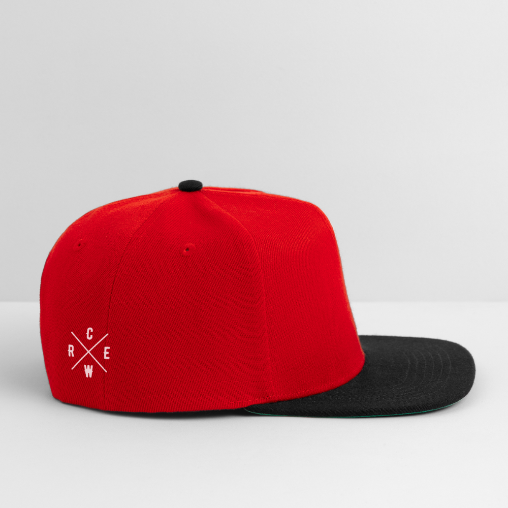 FINE.MAFI Crew Snapback Cap - Rot/Schwarz