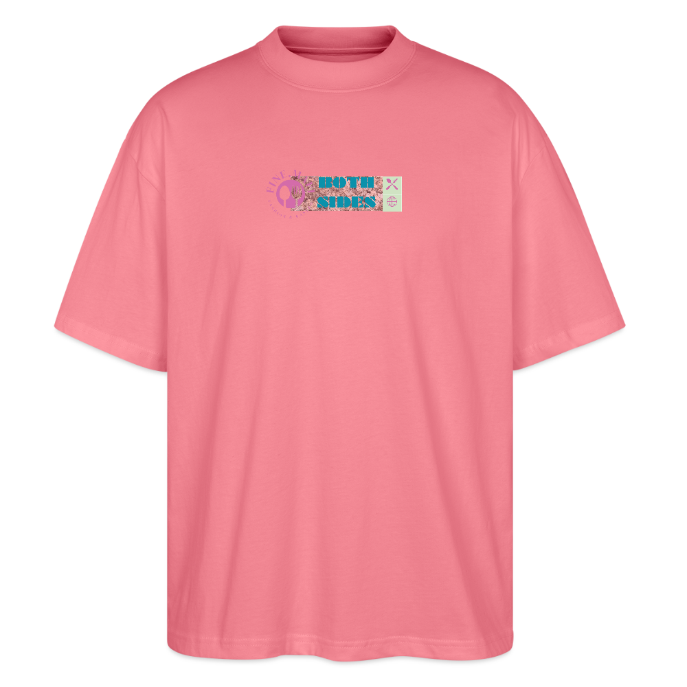 FINE.MAFI Oversized Unisex Bio T-Shirt Both Sides Fish - Pink