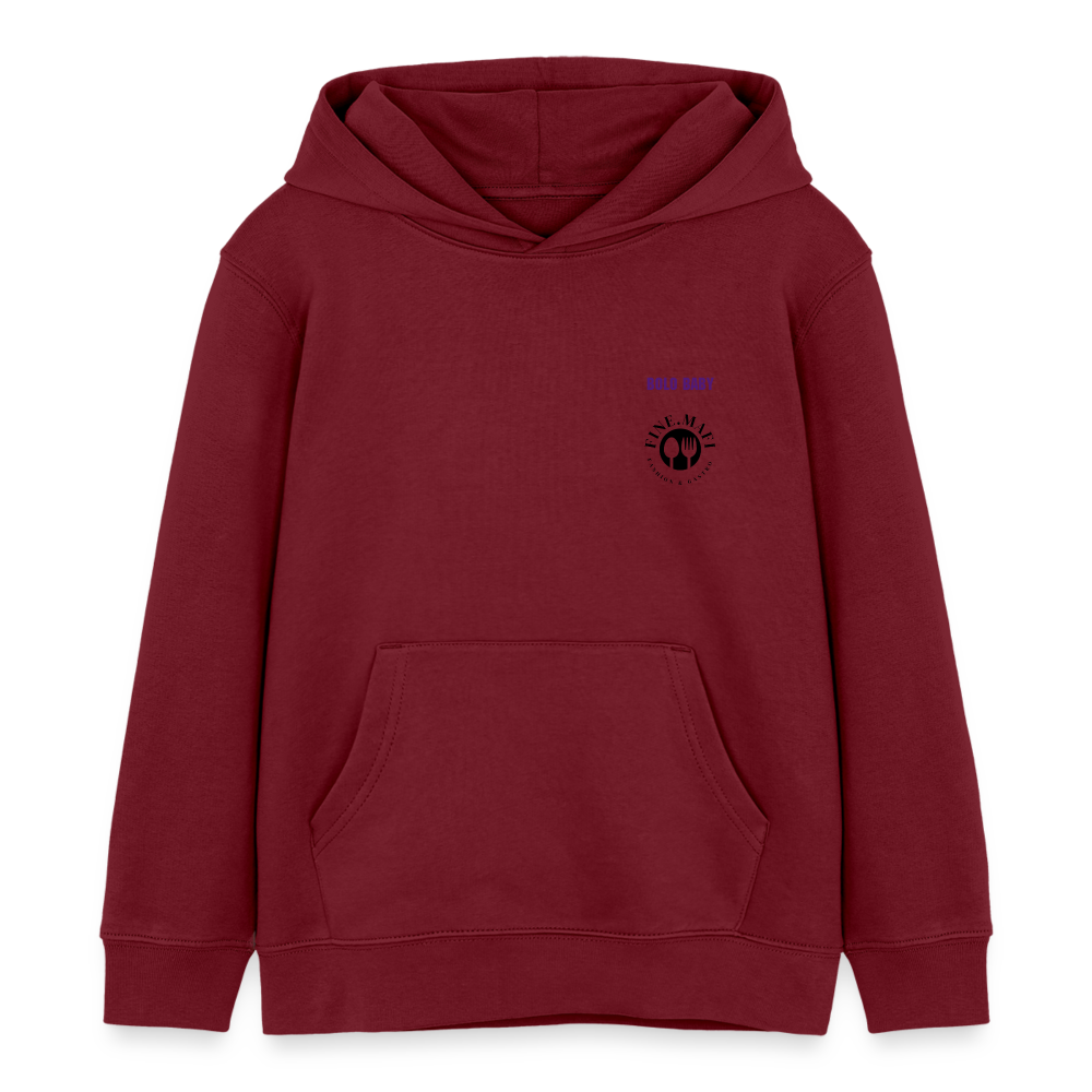 Gastrokids Bio Hoodie Bolo Stile - Burgunderrot