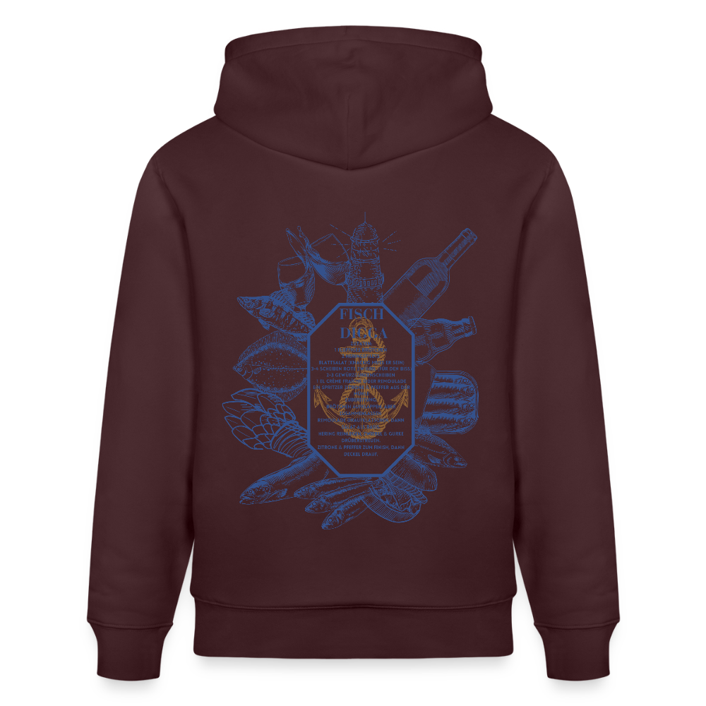 FOOD LOVE Unisex Bio-Hoodie DIGGA - Maroon