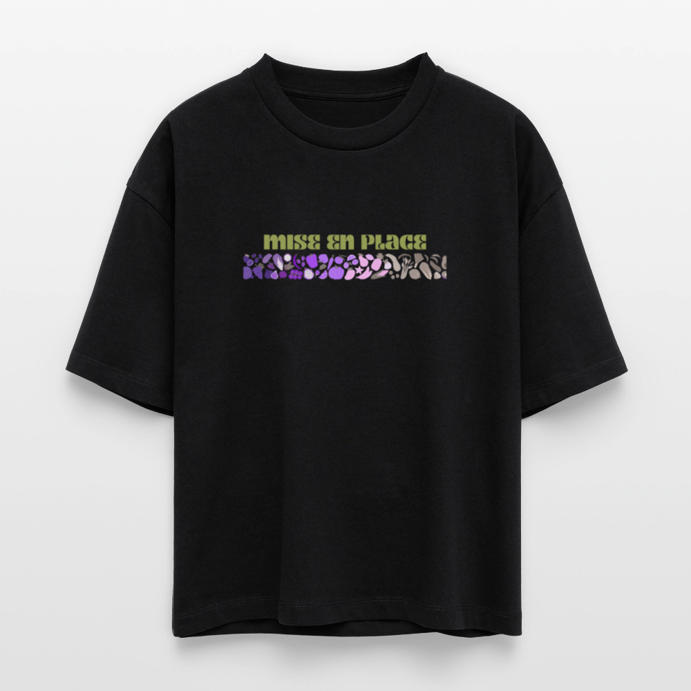 FINE MAFI Frauen Boxy Bio-T-Shirt Mise En Place - Schwarz