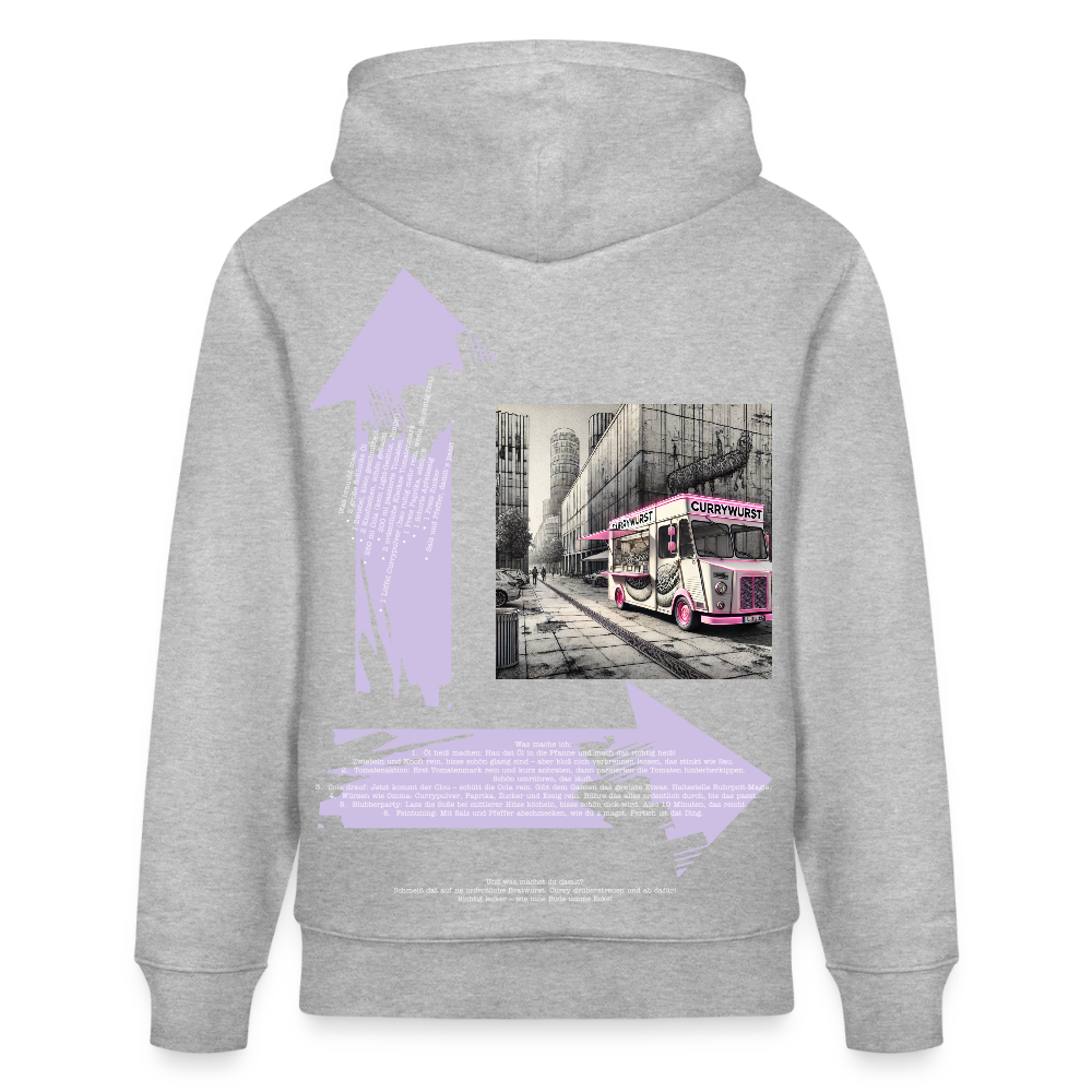 FOOD LOVE Unisex Bio-Hoodie CW - Grau meliert