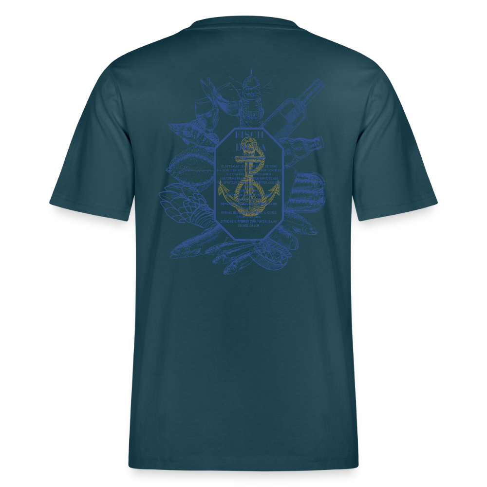 FOOD LOVE Relaxed Fit Unisex Bio-T-Shirt DIGGA - Dunkles Petrol