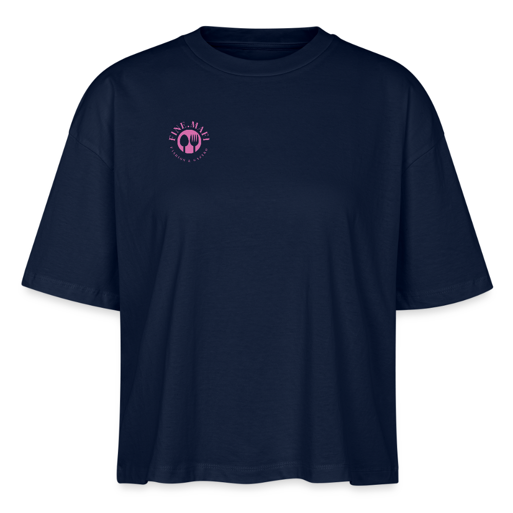 FOOD LOVE Frauen Boxy Bio-T-Shirt DIGGA - Navy