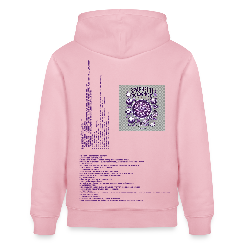 FOOD LOVE Unisex Bio Hoodie Bolo Stile - Hellrosa