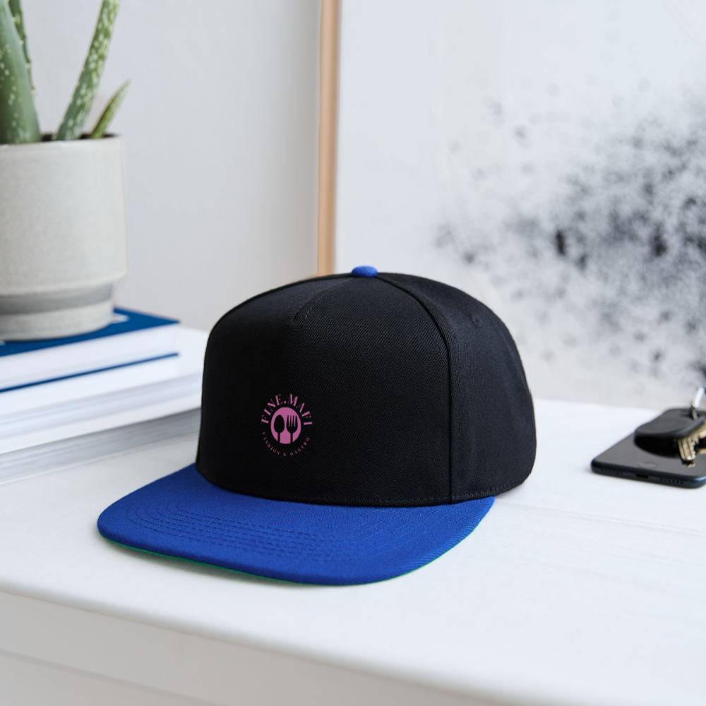 FINE.MAFI Crew Snapback Cap - Schwarz/Königsblau