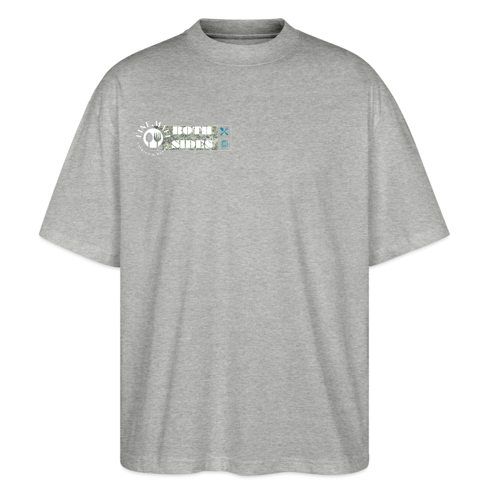 FINE.MAFI Oversized Unisex Bio T-Shirt Chicken - Grau meliert