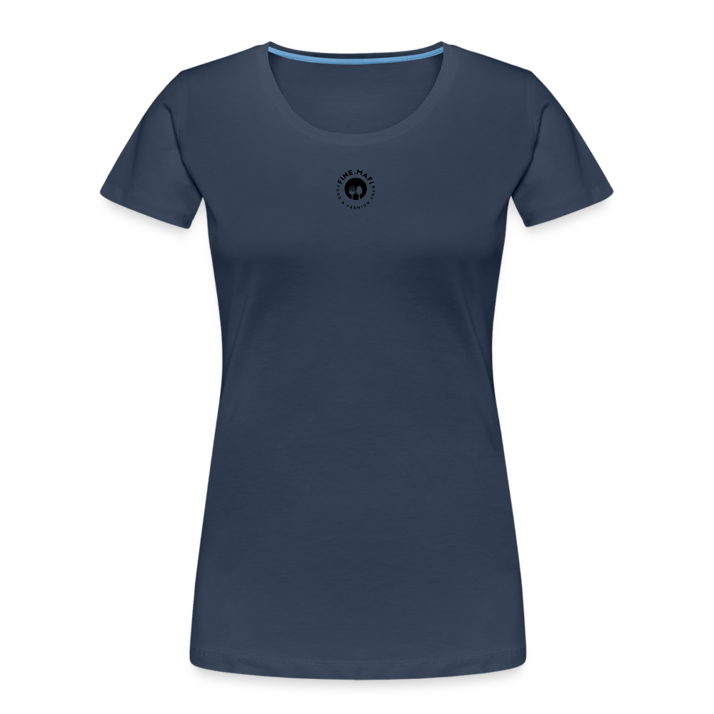 Frauen Premium Bio T-Shirt Hummus - Navy