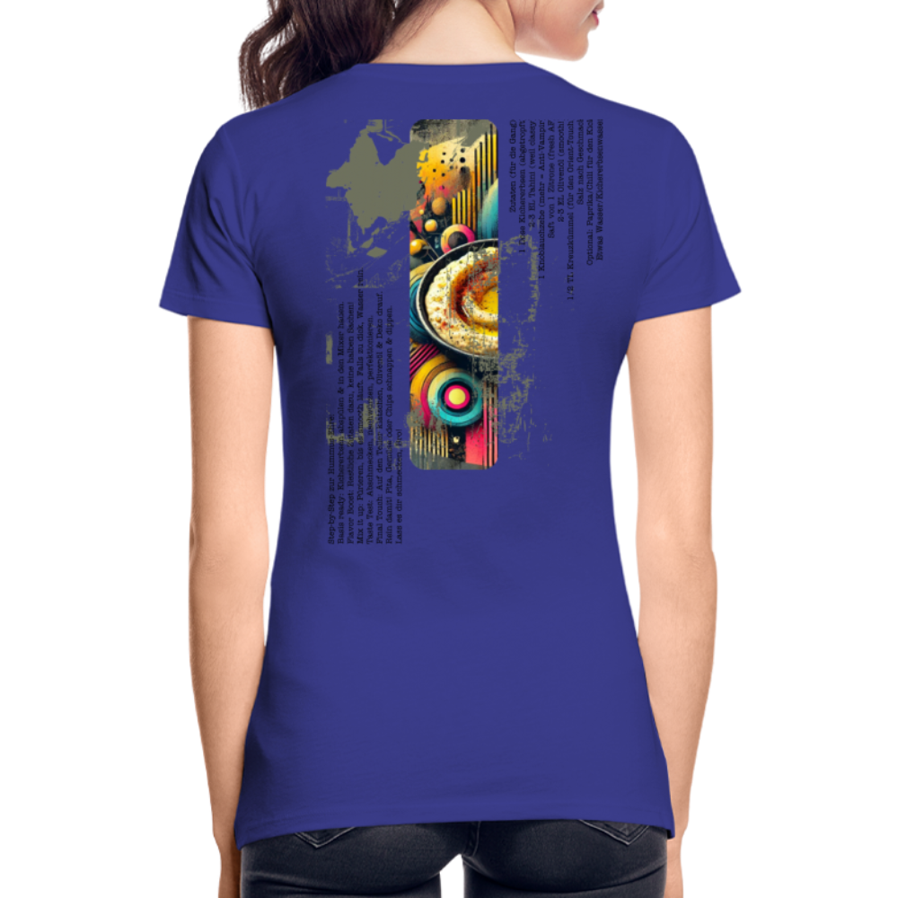 Frauen Premium Bio T-Shirt Hummus - Königsblau