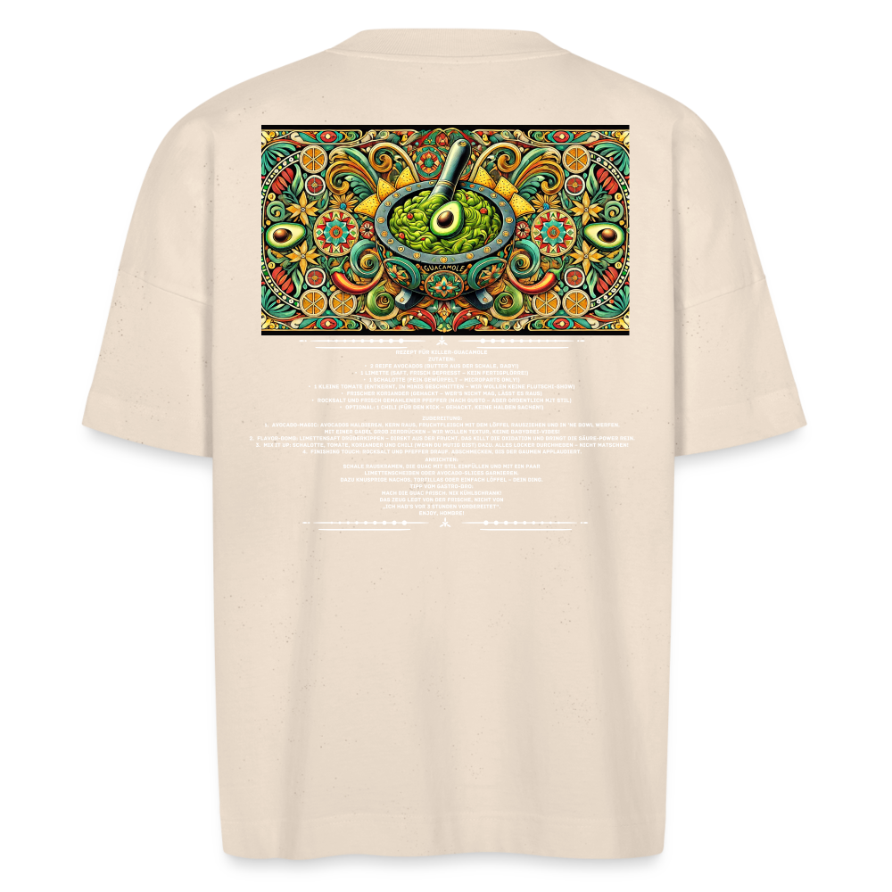 FOOD LOVE Unisex Oversize Bio-T-Shirt Guaca - Naturweiß