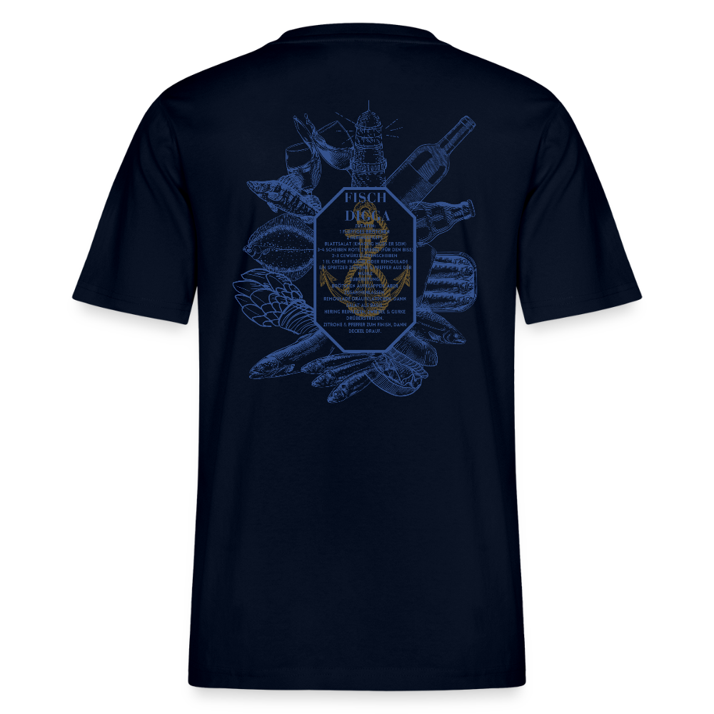 FOOD LOVE Relaxed Fit Unisex Bio-T-Shirt DIGGA - Navy