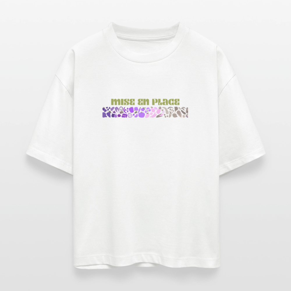 FINE MAFI Frauen Boxy Bio-T-Shirt Mise En Place - Weiß