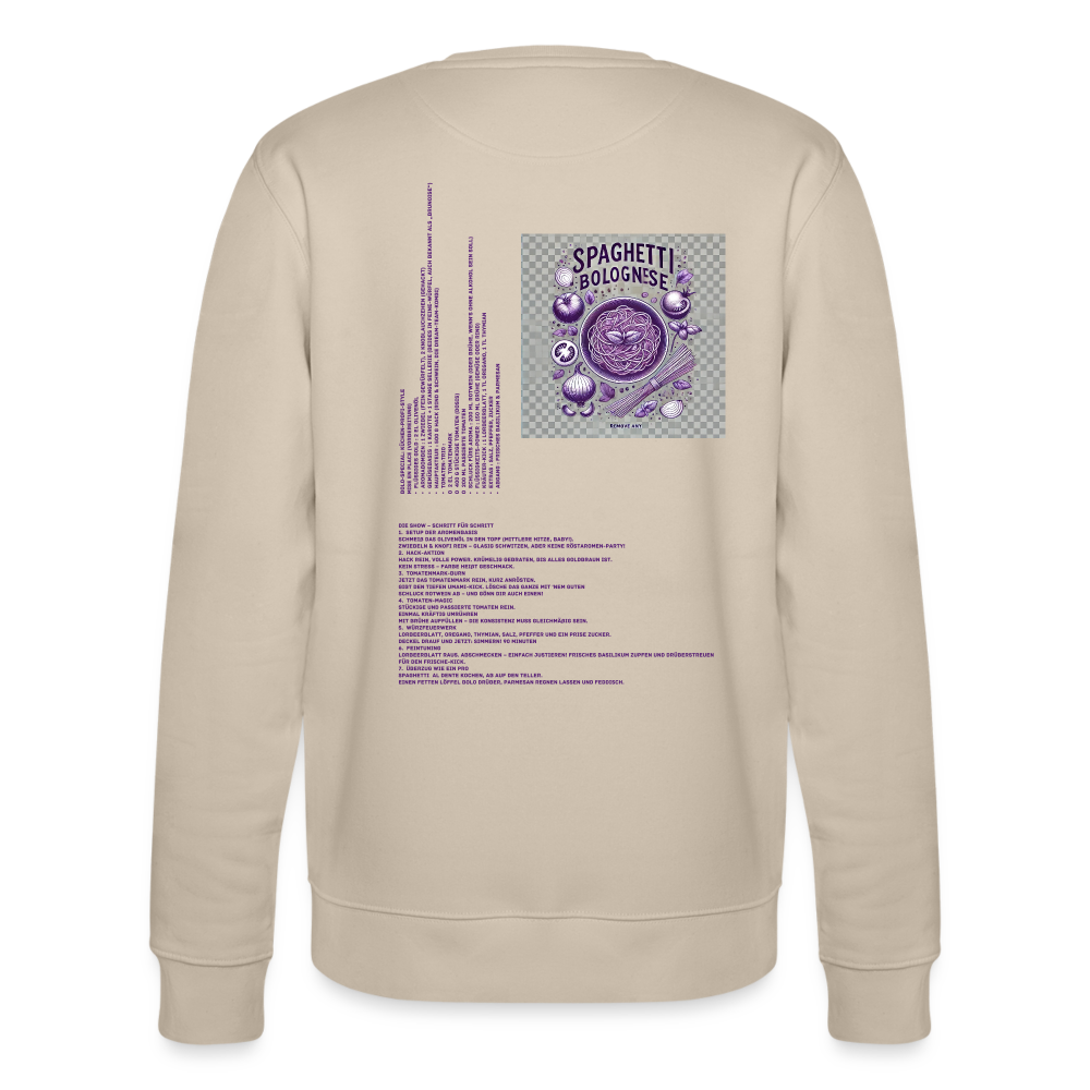 FOOD LOVE Collection Unisex Bio-Sweatshirt Bolo - Beige
