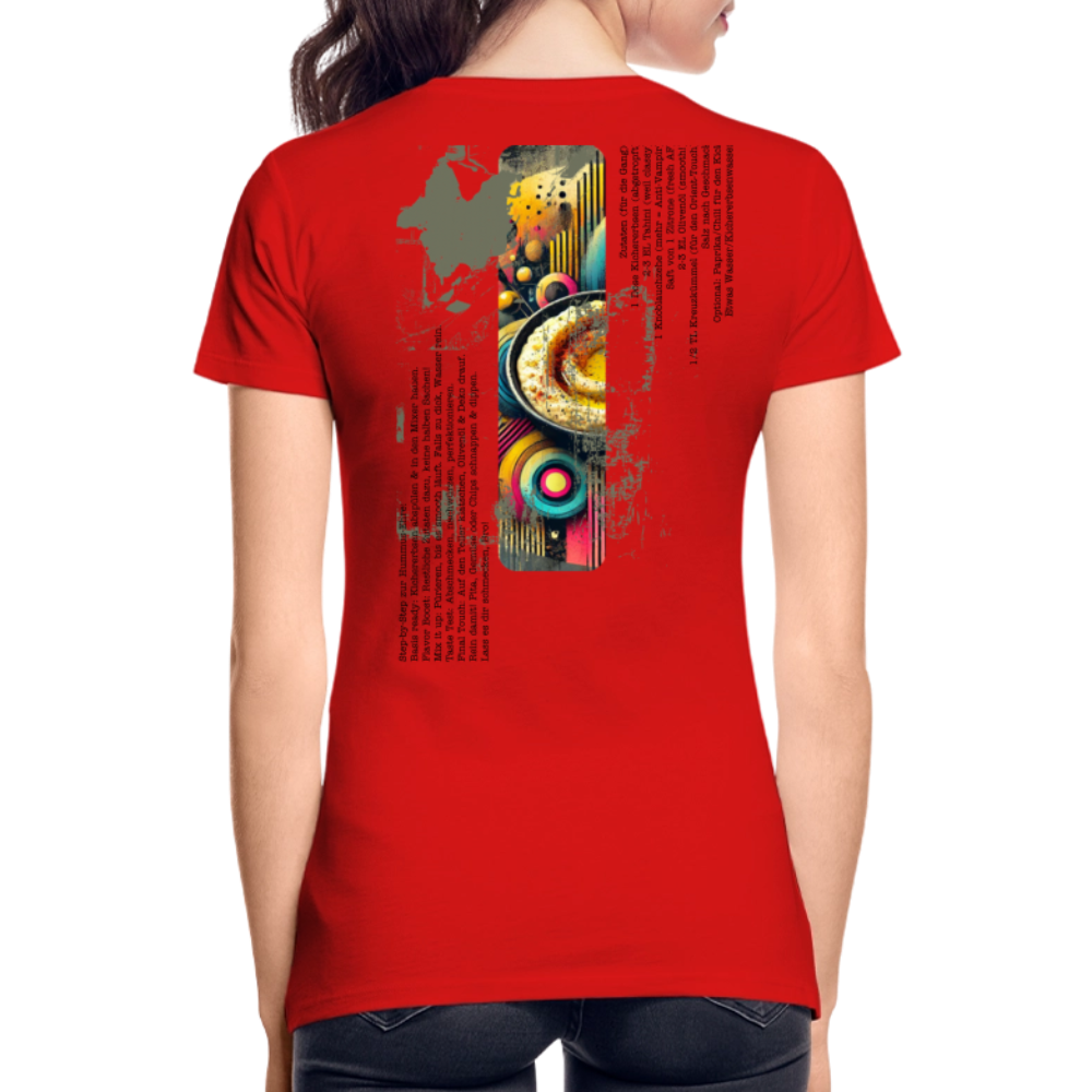 Frauen Premium Bio T-Shirt Hummus - Rot