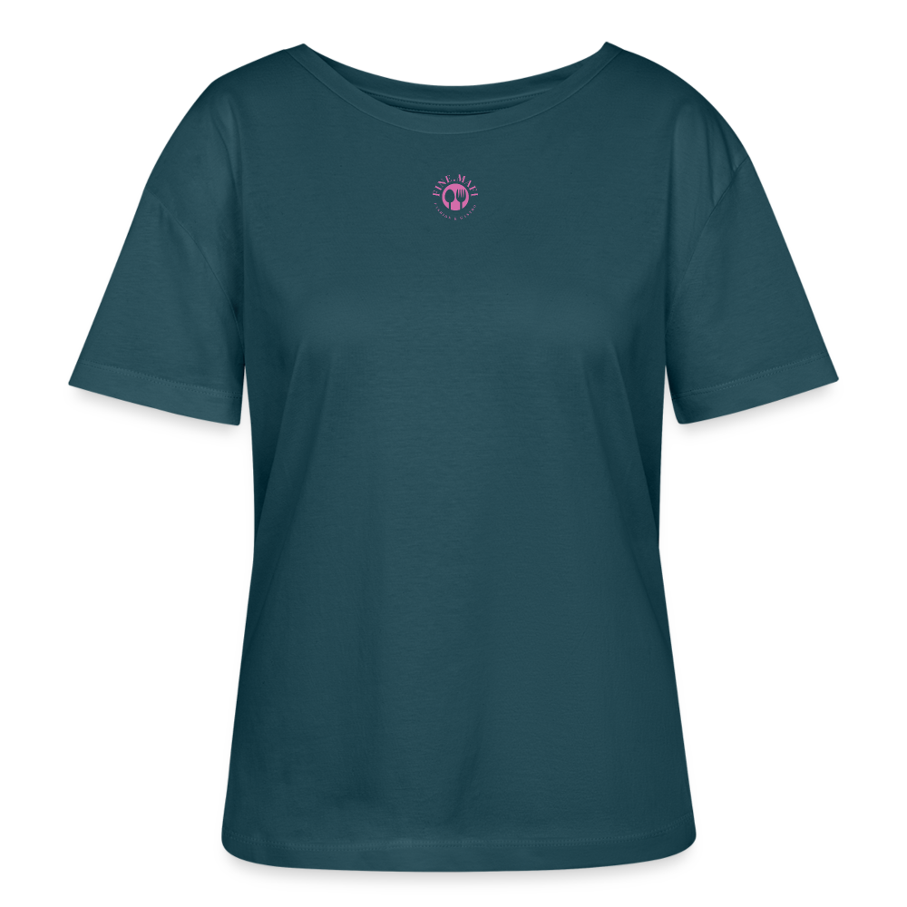 FOOD LOVE Frauen Bio-T-Shirt CW - Dunkles Petrol