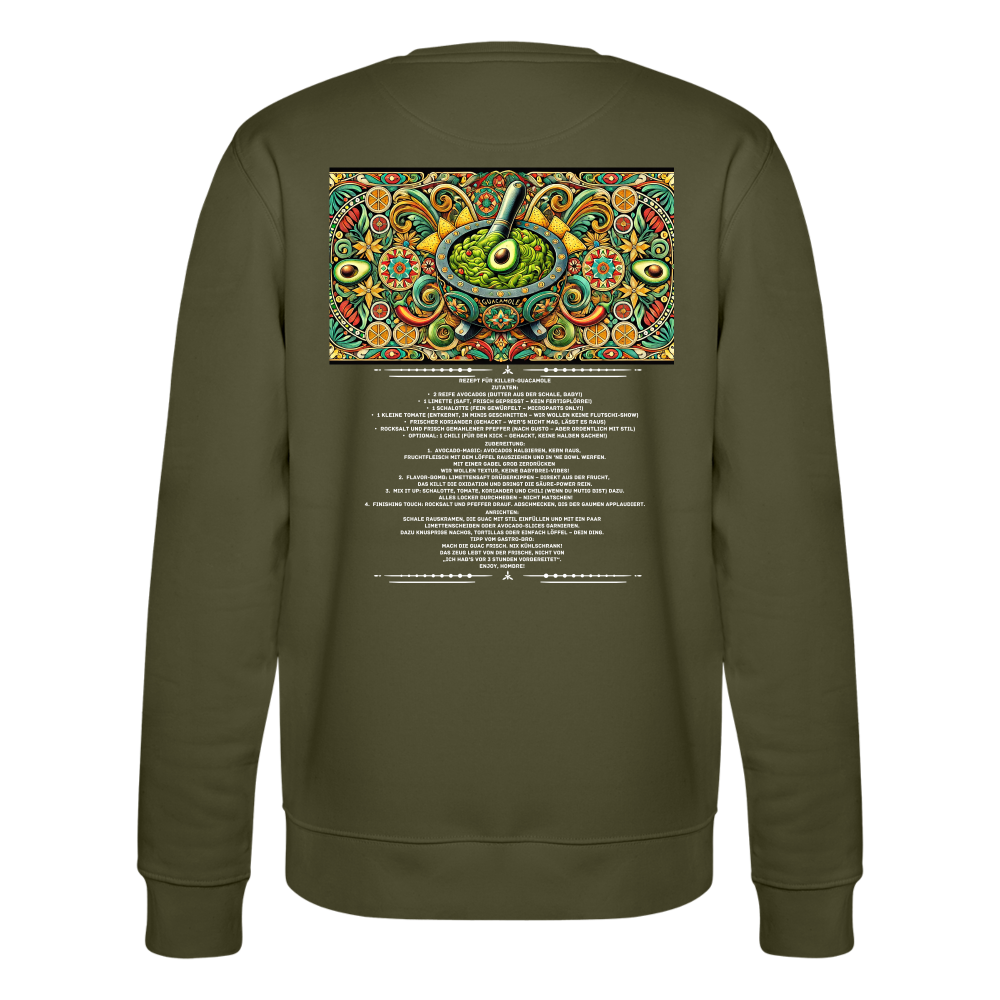FOOD LOVE Unisex Bio-Sweatshirt Guaca - Khaki