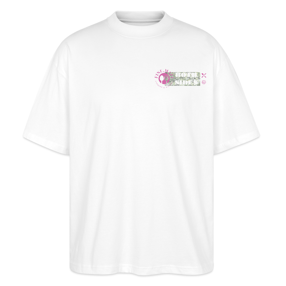 FINE.MAFI Oversized Unisex Bio T-Shirt Both Sides Pig - Weiß
