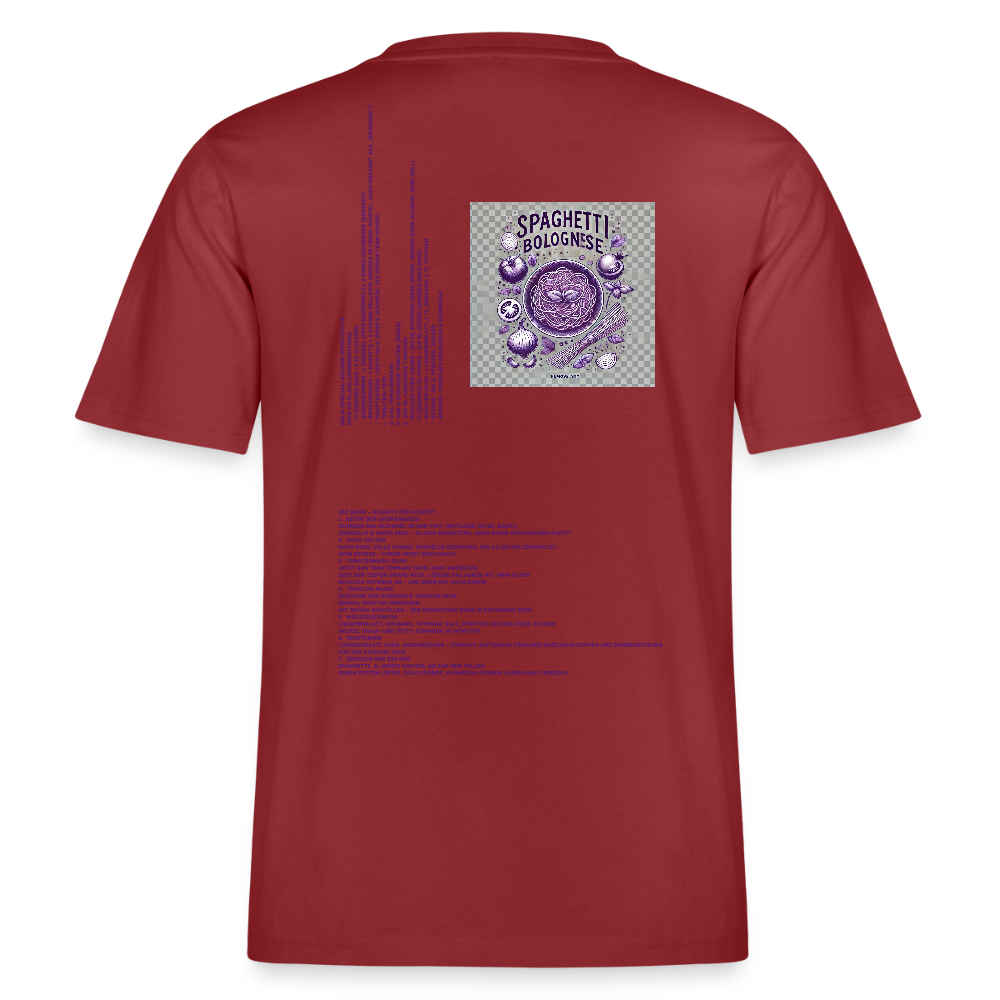 FINE.MAFI Relaxed Fit Unisex Bio-T-Shirt Bolo Baby - Erdrot
