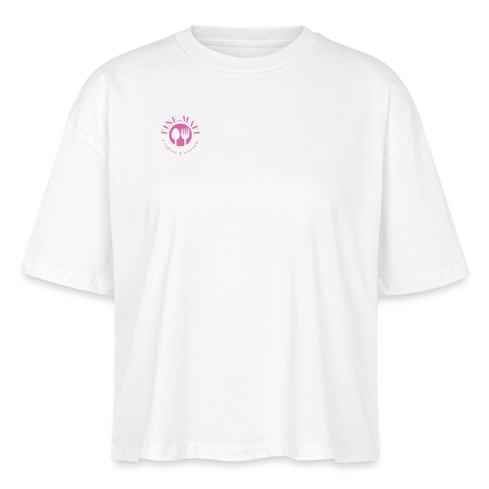 FOOD LOVE Frauen Boxy Bio-T-Shirt DIGGA - Weiß
