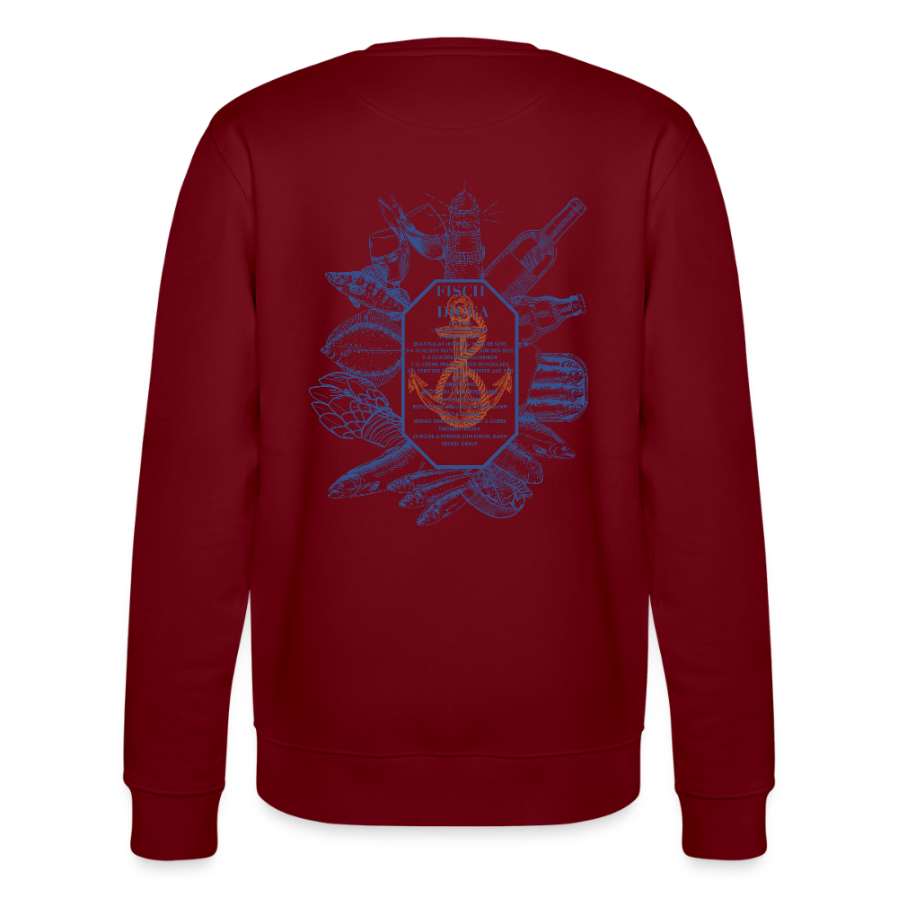 FOOD LOVE Unisex Bio-Sweatshirt DIGGA - Burgunderrot