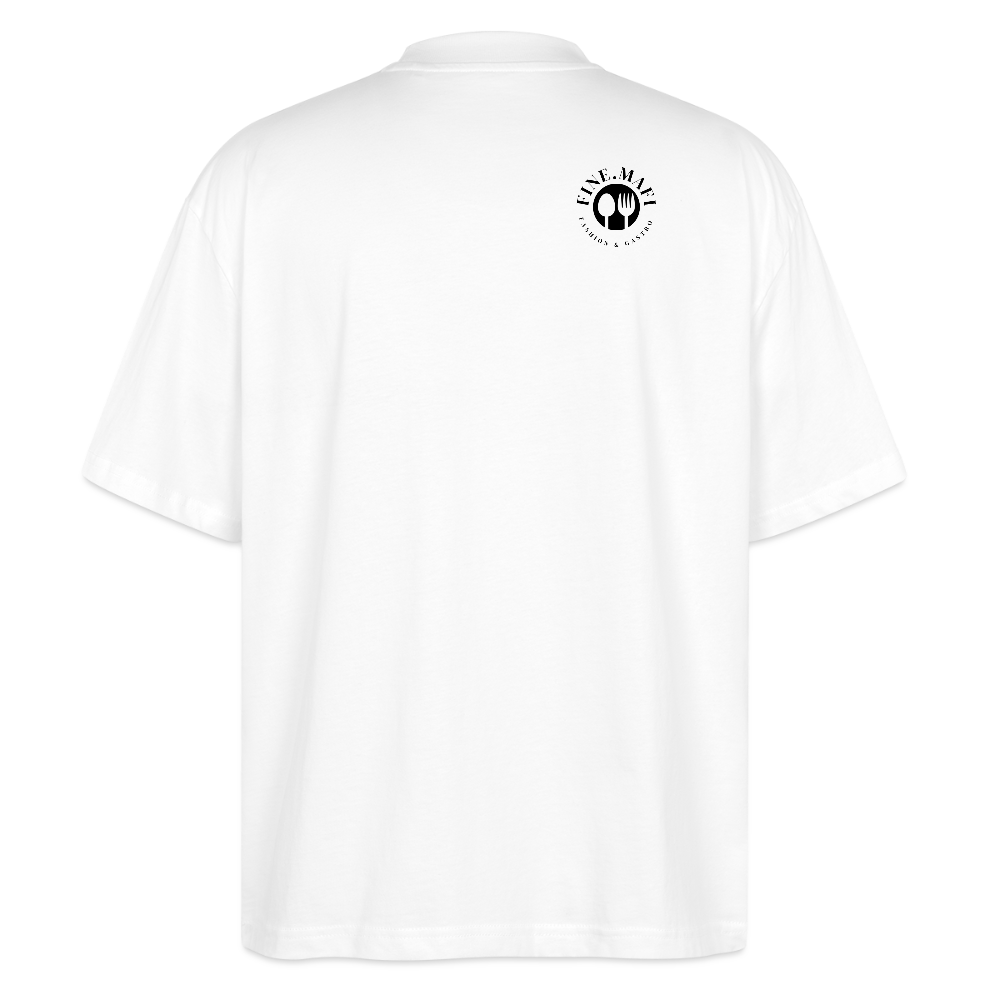 FINE MAFI Oversized Unisex Bio T-Shirt Mise En Place Kitchen Tools - Weiß