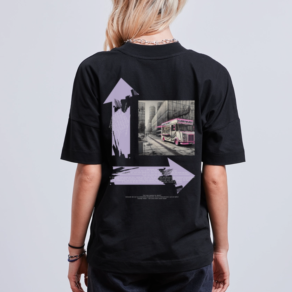 FINE.MAFI Unisex Oversized Bio-T-Shirt – Modell „CW“ - Schwarz