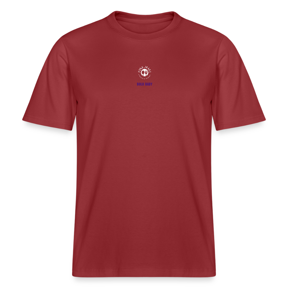 FINE.MAFI Relaxed Fit Unisex Bio-T-Shirt Bolo Baby - Erdrot