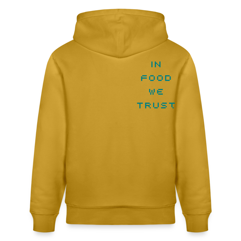 FINE.MAFI in Food we Trust Unisex Organic Hoodie - Ocker