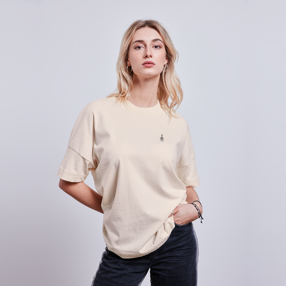FINE.MAFI Unisex Oversize Bio-T-Shirt CREW - Naturweiß