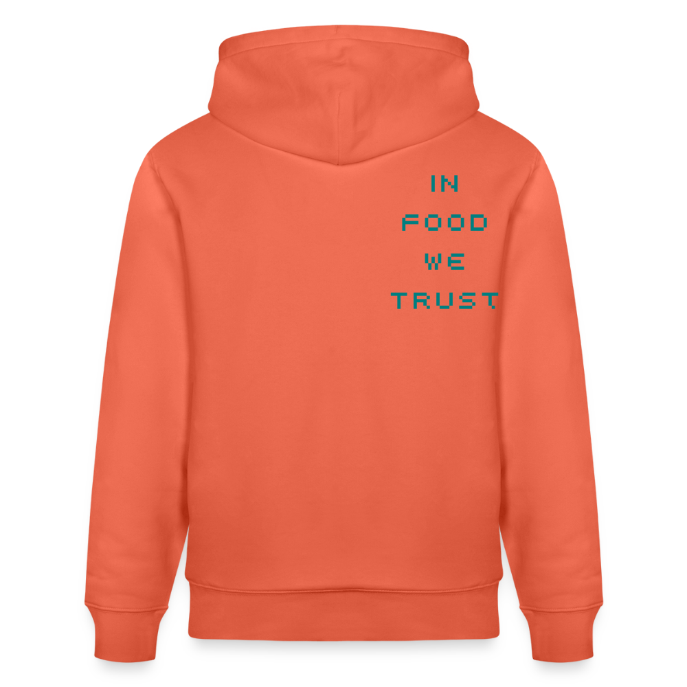 FINE.MAFI in Food we Trust Unisex Organic Hoodie - Hellrot