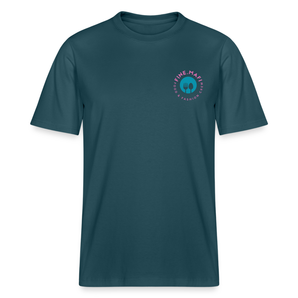 FINE.MAFI Relaxed T-Shirt CREW - Dunkles Petrol