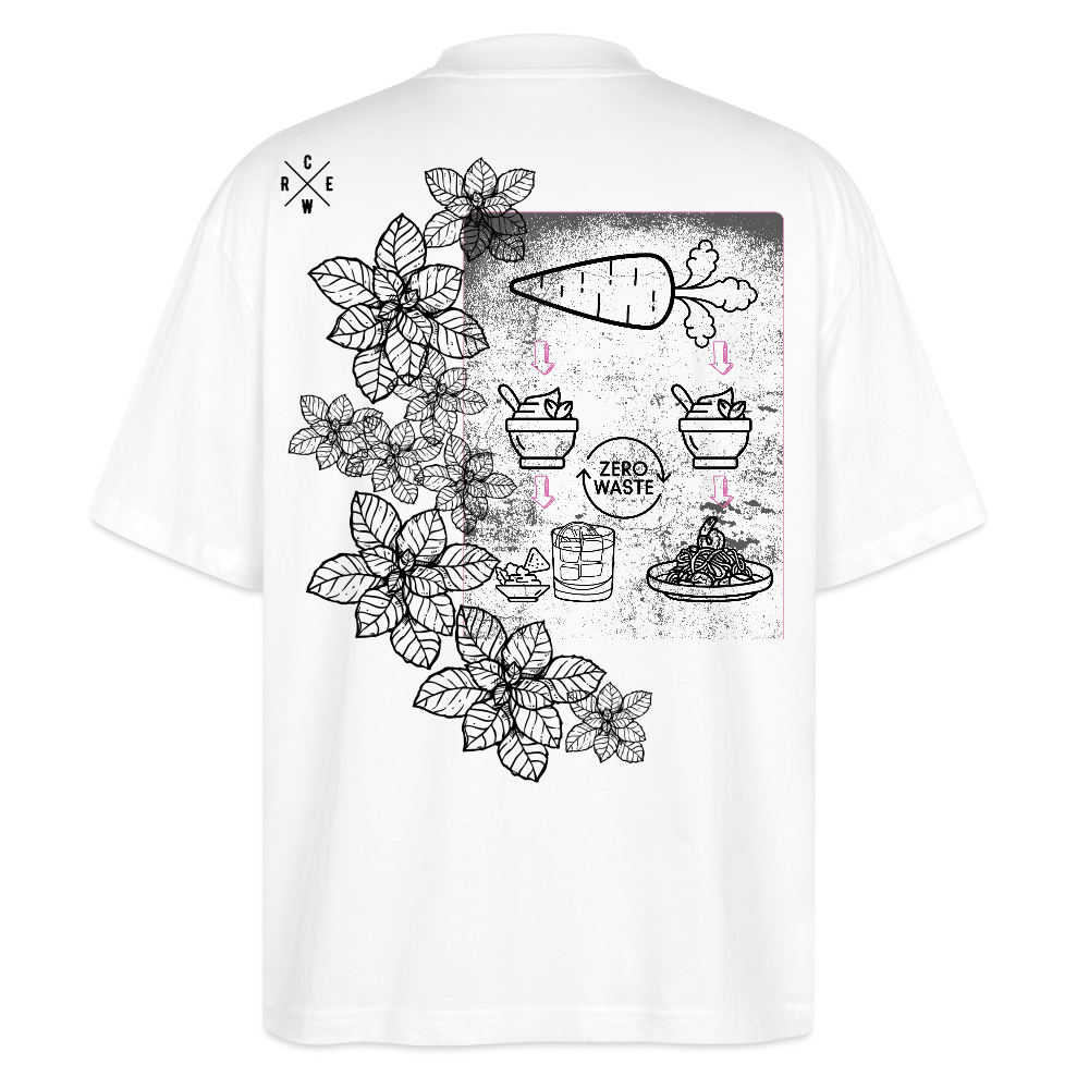 FINE.MAFI Unisex Oversize Bio-T-Shirt Zero Waste - Weiß