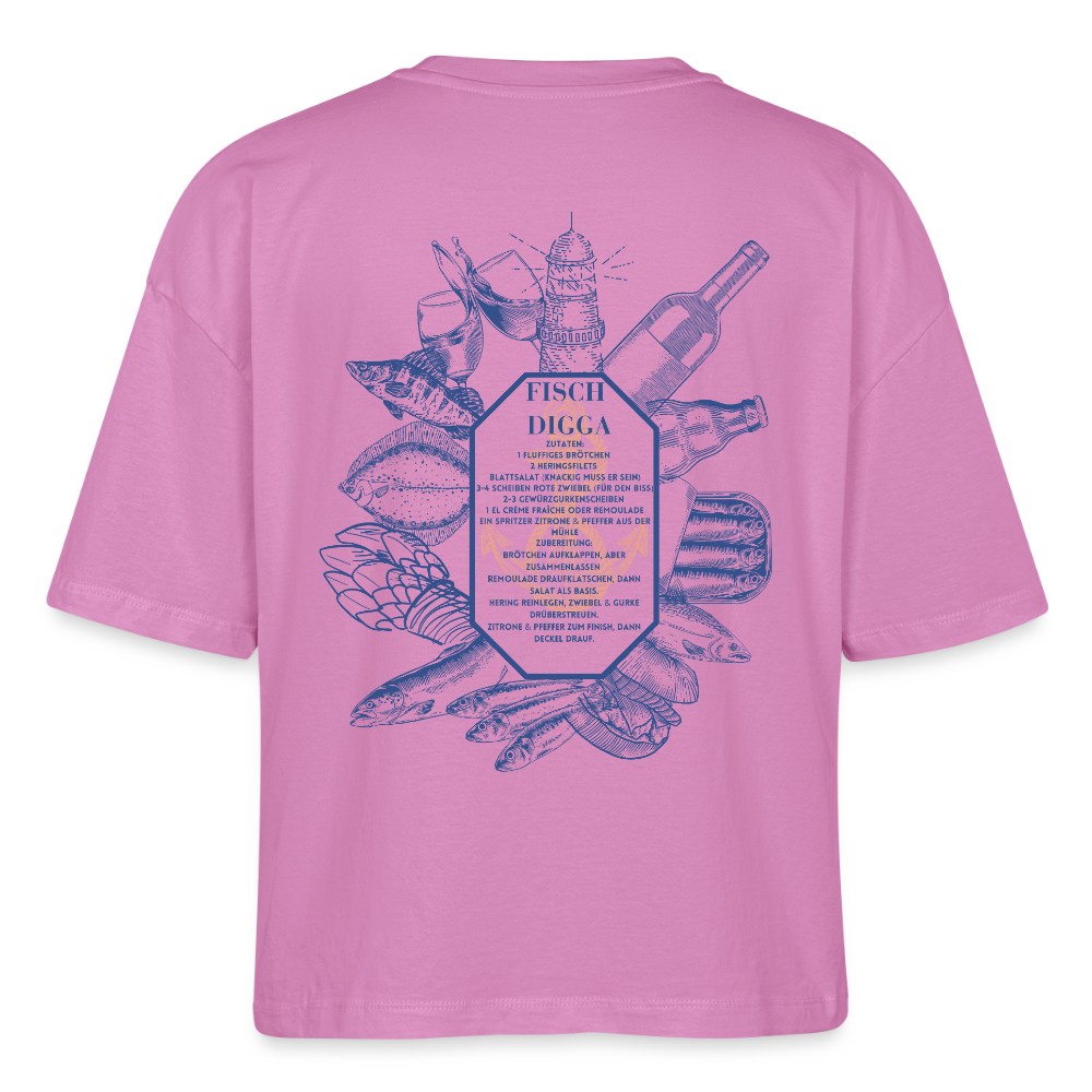 FOOD LOVE Frauen Boxy Bio-T-Shirt DIGGA - Pink