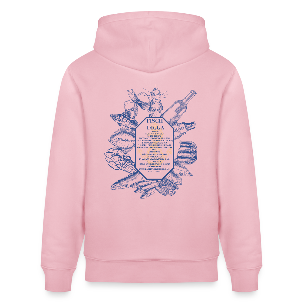 FOOD LOVE Unisex Bio-Hoodie DIGGA - Hellrosa