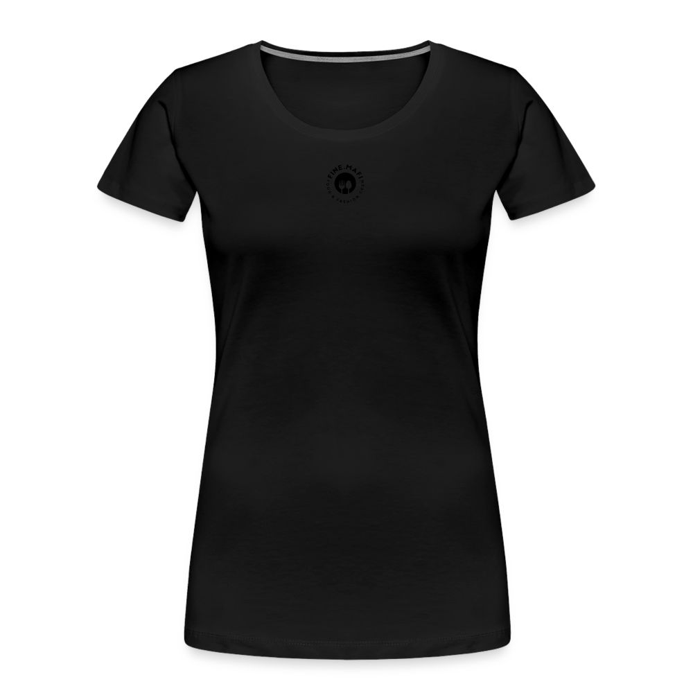 Frauen Premium Bio T-Shirt Hummus - Schwarz