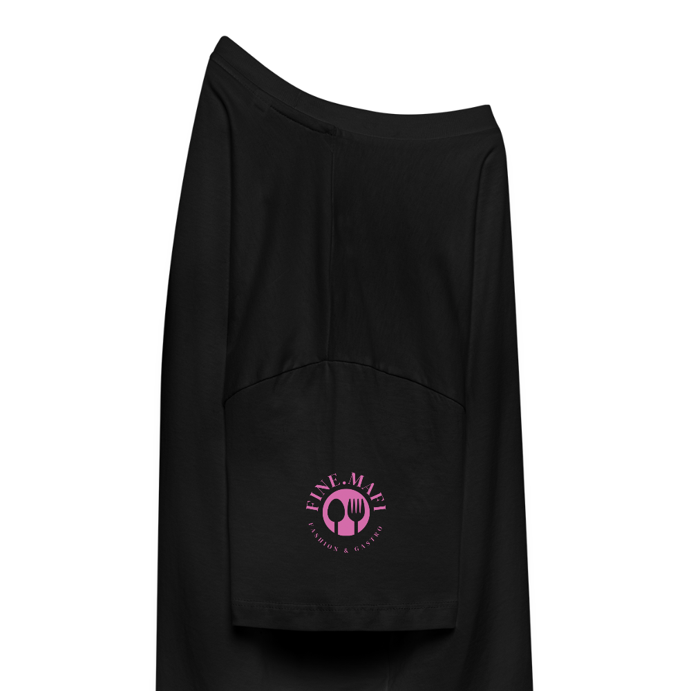 FINE MAFI Frauen Boxy Bio-T-Shirt Mise En Place Gurken - Schwarz