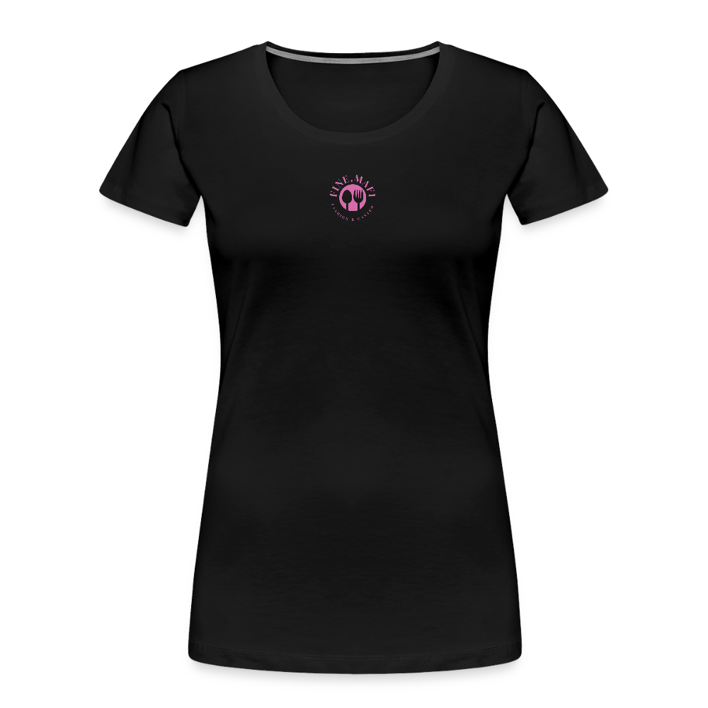 FINE.MAFI Frauen Premium Bio T-Shirt Zero Waste - Schwarz