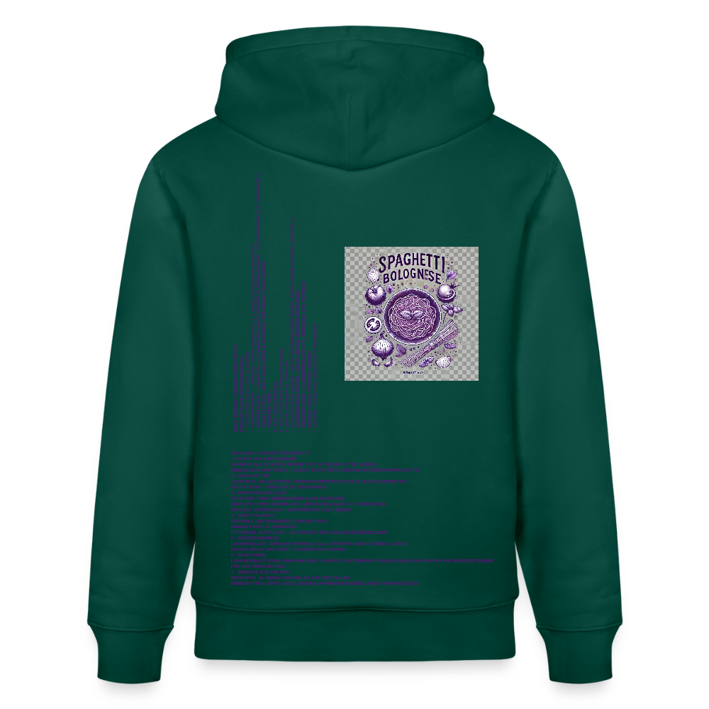 FOOD LOVE Unisex Bio Hoodie Bolo Stile - Forest