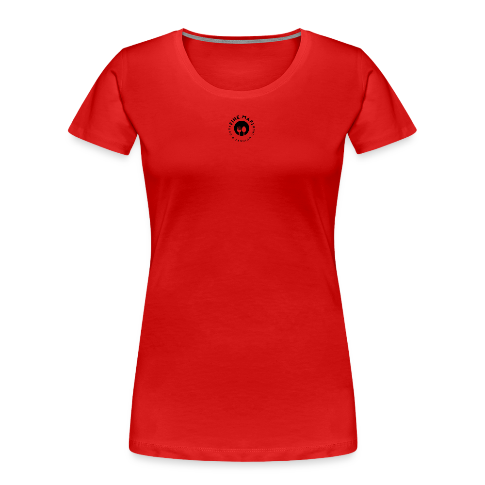 Frauen Premium Bio T-Shirt Hummus - Rot