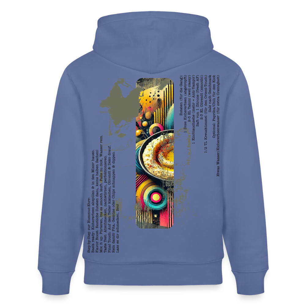 FOOD LOVE Unisex Bio-Hoodie Hummus - Blau