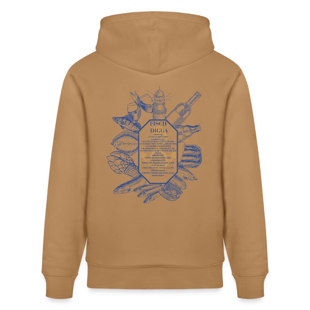 FOOD LOVE Unisex Bio-Hoodie DIGGA - Karamell