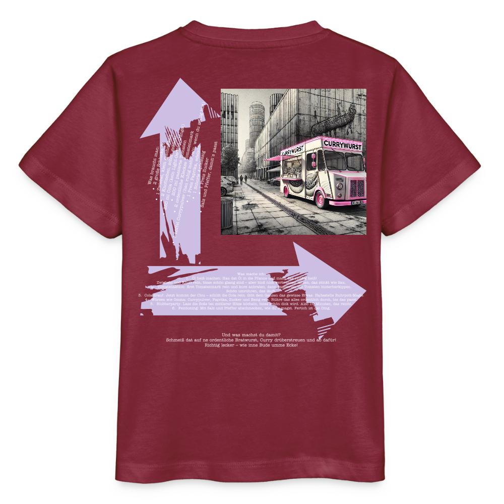 Gastrokids Unisex Bio-T-Shirt CW - Burgunderrot