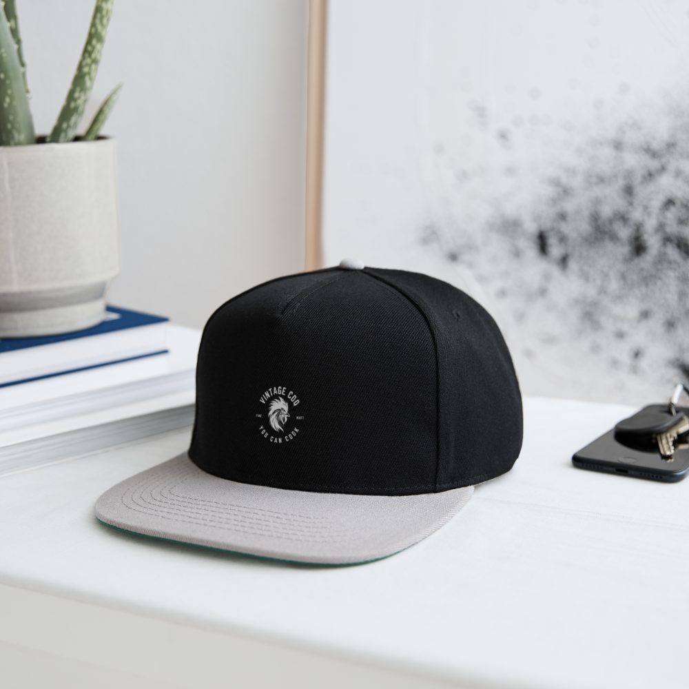 Snapback Cap Coq au Vin - Schwarz/Grau