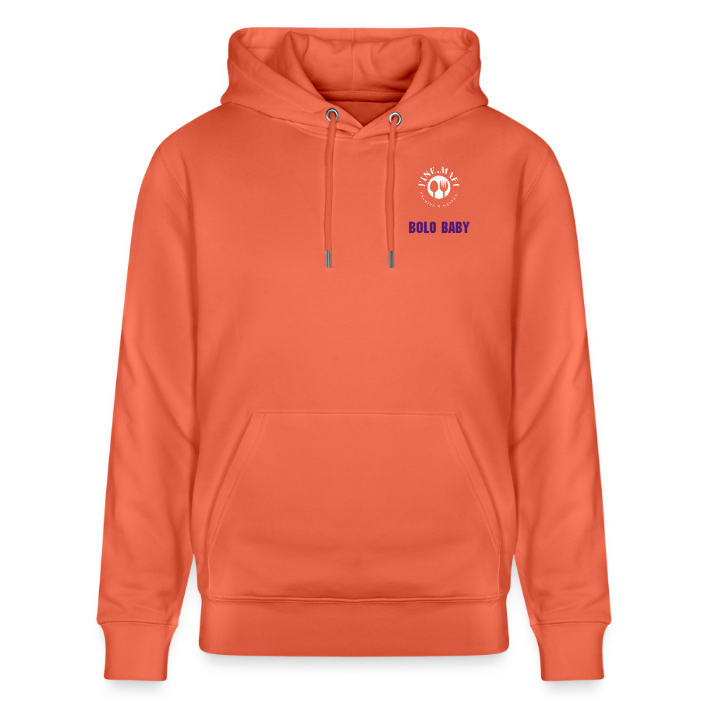 FOOD LOVE Unisex Bio Hoodie Bolo Stile - Hellrot